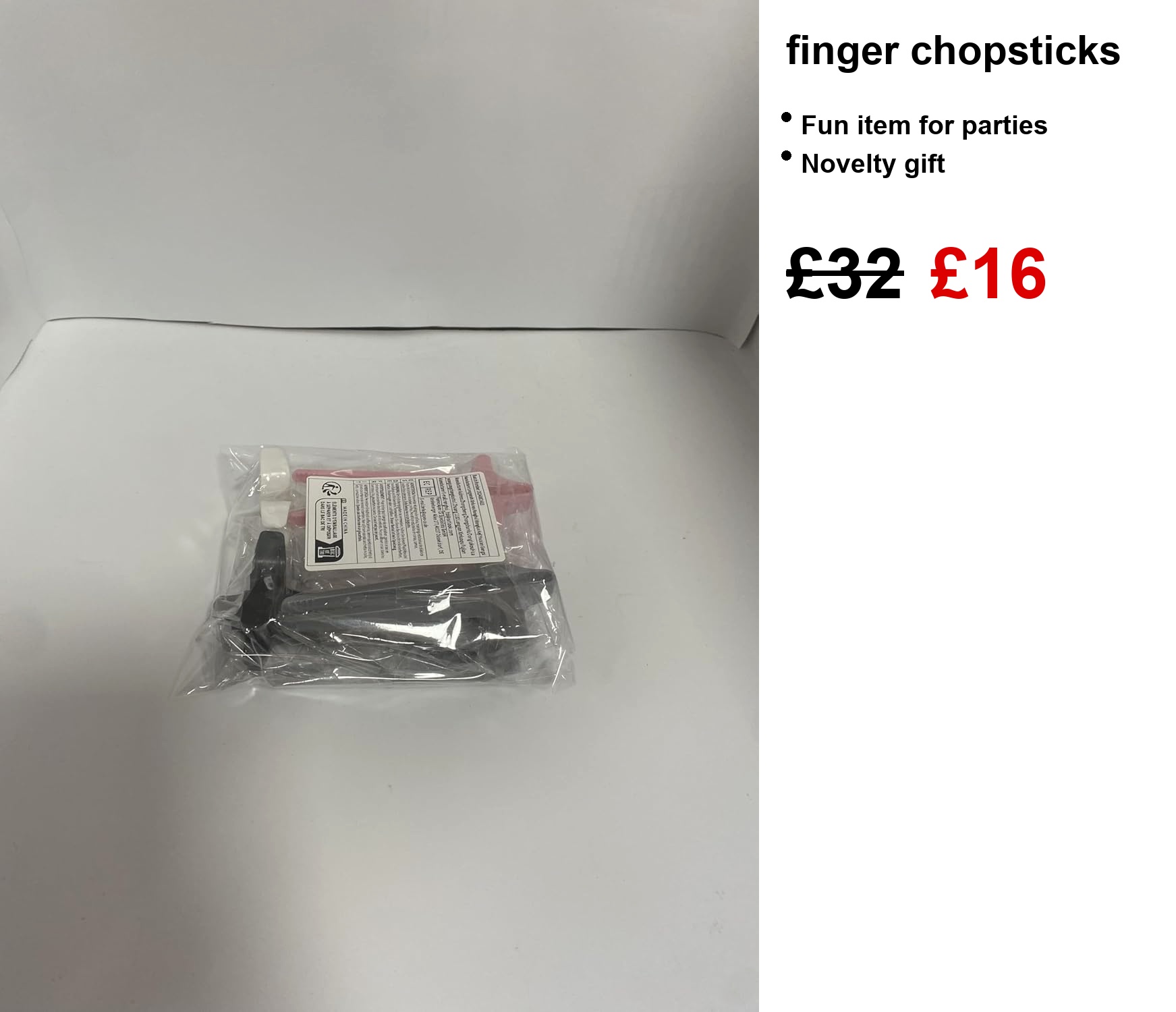 WADY Pack of 4 Finger Sticks for Gamers, Hand- Snack Chopsticks Gaming Gamers Plastic Food Tongs Clamps Lazy Auxiliary (Multi-Colour), Black, White, Grey, Pink - Image 6