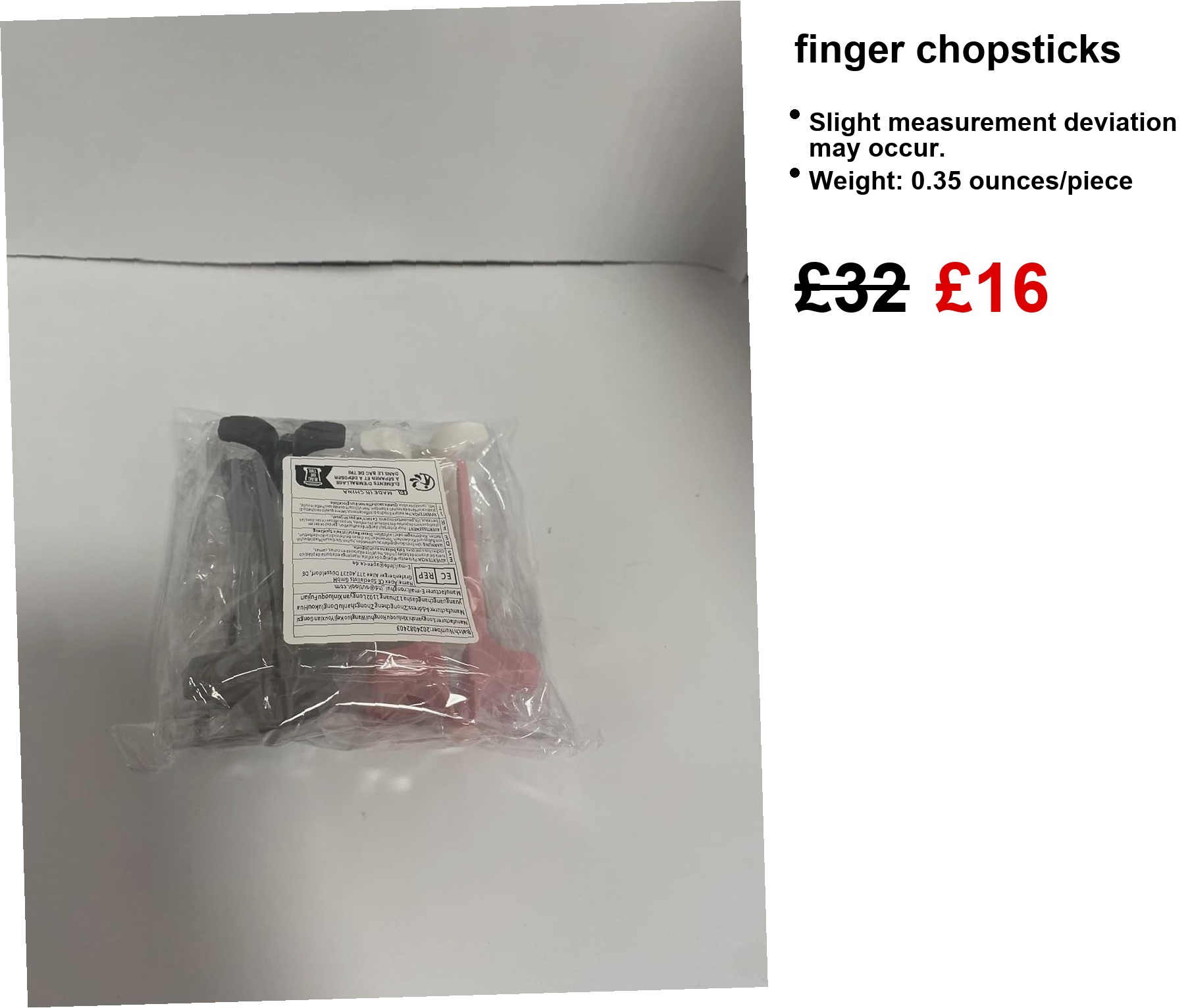 WADY Pack of 4 Finger Sticks for Gamers, Hand- Snack Chopsticks Gaming Gamers Plastic Food Tongs Clamps Lazy Auxiliary (Multi-Colour), Black, White, Grey, Pink - Image 5