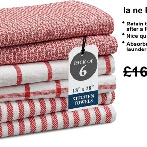 A set of six La Ne Kitchen towels, olive green and oh-so-soft, sprawled out on a countertop—big enough to handle anything you throw their way. Perfect for adding a touch of style (and function!) to your kitchen chaos.