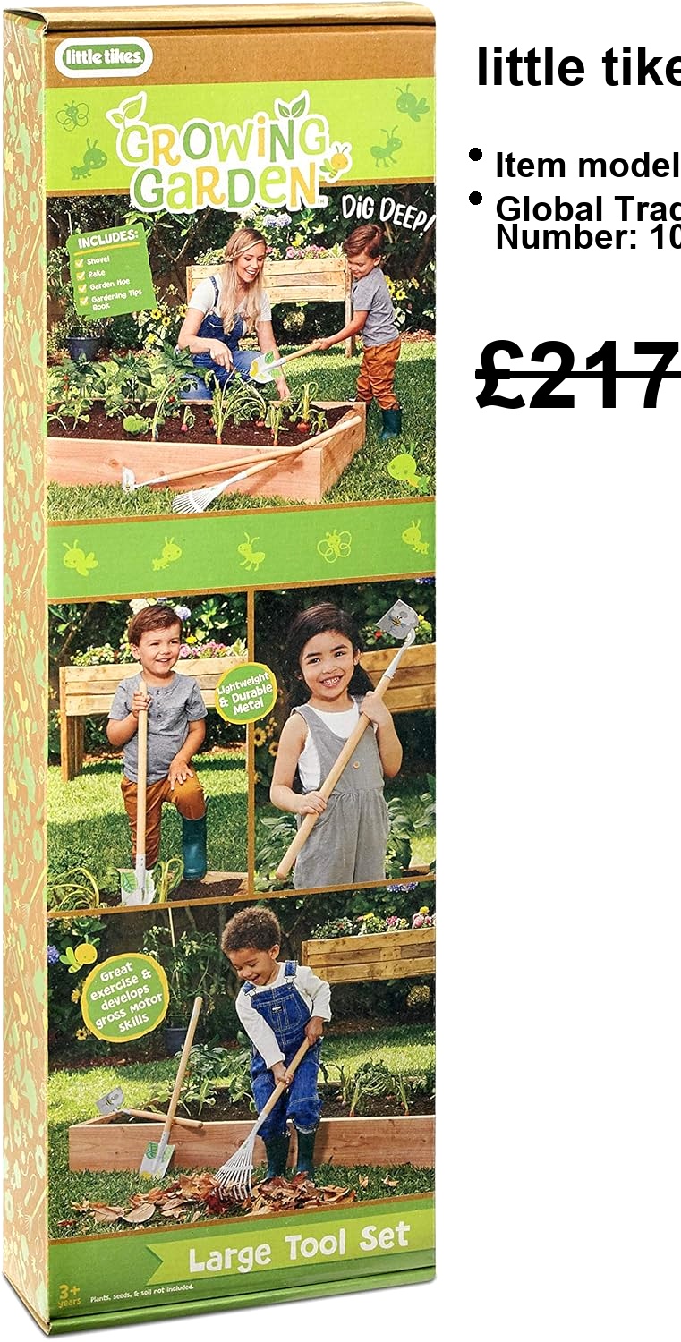 Little Tikes Growing Garden Large Tool Set - Outdoor Fun for Toddlers - Educational & Active Play - Includes Garden Hoe, Rake & More - Ages 3+ Years - Image 5